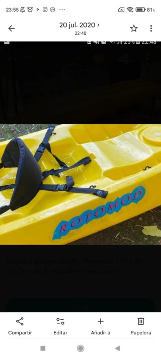Kayak canoa2p.1p. Alquiler lloguer 30€ 15€