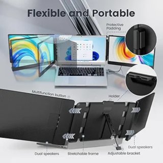 Triple Pantalla Portátil 14 Extensor