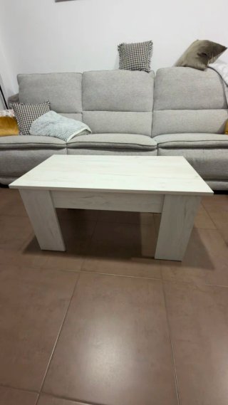 Mesa de centro de madera blanca