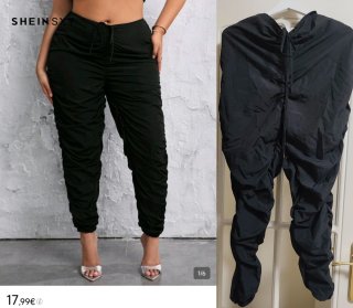 Pantalones negros con detalles 5,8 y 10€