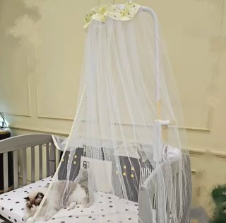 Mosquitera para cuna de bebé blanca