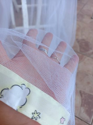 Mosquitera para cuna de bebé blanca