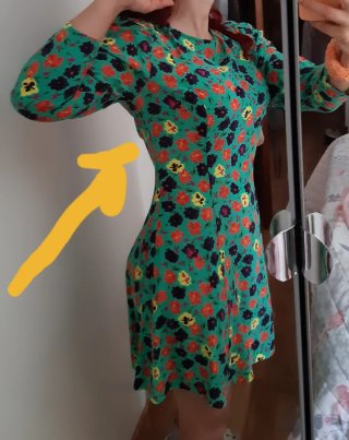 Vestido verde turquesa estampado floral
