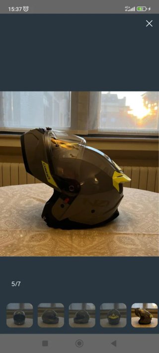 Casco Moto Nzi Combi 3 Duo Gris/Amarillo