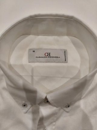 Camisa Carolina Herrera Blanca Talla L. Nueva