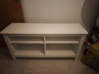 Mueble recibidor/zapatero blanco