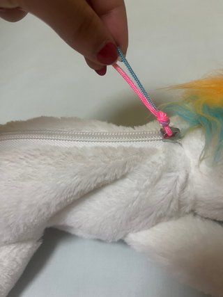 Estuche Unicornio Peluche Blanco