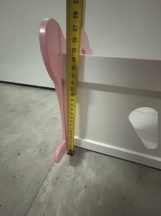 Cuna para bebé reborn rosa y blanco