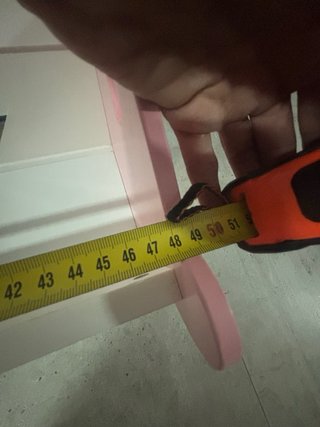Cuna para bebé reborn rosa y blanco