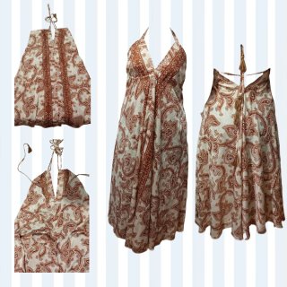 Vestido largo estampado paisley