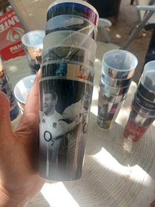 Set di bicchieri di plastica grandi vintage calcio ⚽