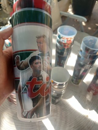 Set di bicchieri di plastica grandi vintage calcio ⚽