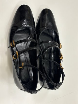 Zapatos Massimo Dutti Mary Jane Piel Negro