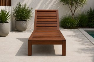 Tumbona Ikea Applaro Madera + Colchoneta Gris