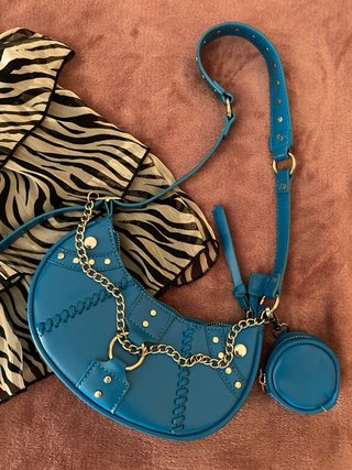 Borsetta Y2K Azzurra con Dettagli
