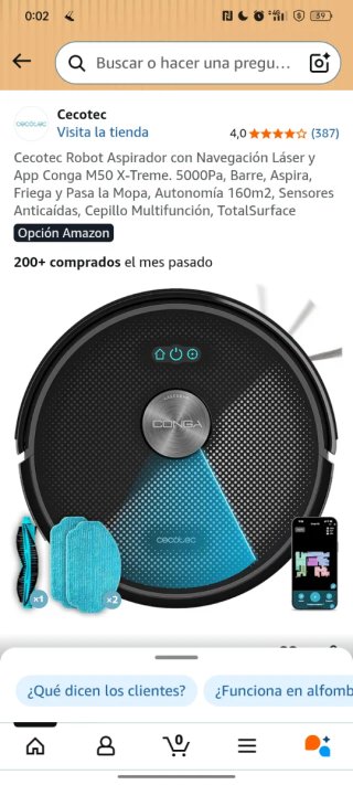 Cargador Cecotec Robot Aspirador Navegación Lá