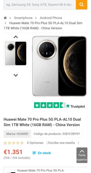 Huawei Mate 70 Pro+ 1Tb Blanco