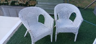 6 Sillas Mimbre Blancas