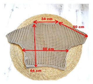 Blusa calada verano beige/marrón talla única