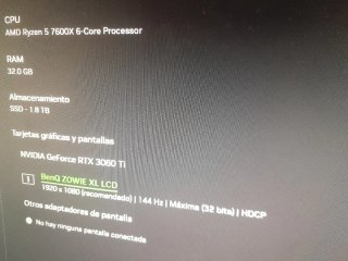 Zotac RTX 3060 Ti 8gb Tarjeta Gráfica