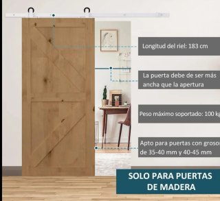 Herrajes para puerta corredera de madera