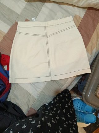 Falda vaquera blanca