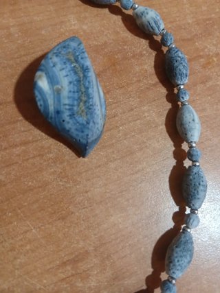 Collar y pendientes vintage piedras naturales