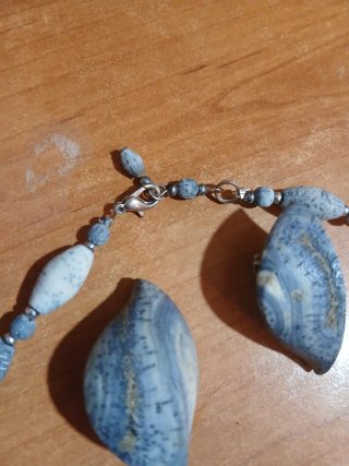 Collar y pendientes vintage piedras naturales