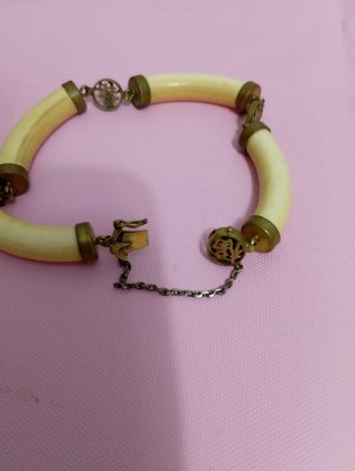 Bracciale antico prezioso beige oro