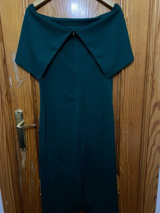 Vestido fiesta midi verde T42