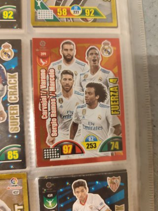 Cartas de fútbol 20€ todas 10 cartas