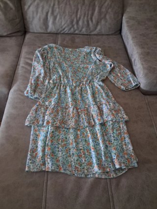 Vestido floral manga larga talla L