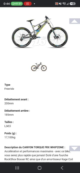 Canyon Torque frx freeride
