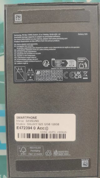 Samsung Galaxy S25 128GB Nero
