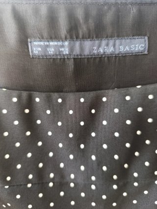 Vestido Zara lunares negro y blanco