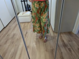 Falda pantalón estampada floral