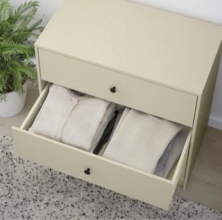 Cómoda IKEA GURSKEN 3 cajones beige 69x67cm