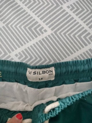 Costume da bagno Silbon verde stampato taglia 14