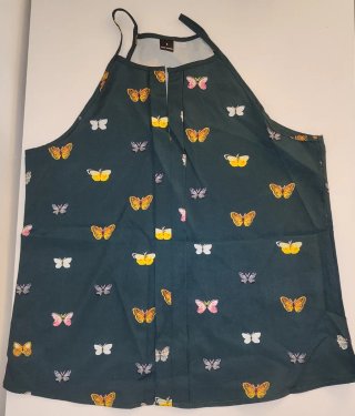 Camiseta de tirantes con mariposas Talla S