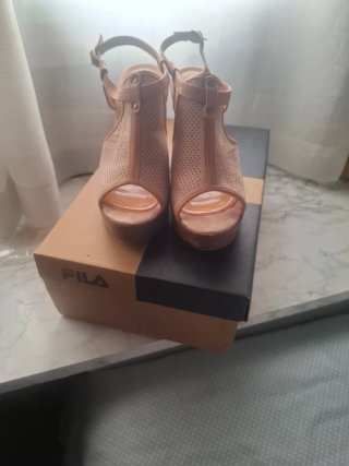 Zapatos de tacón beige/rosa mujer