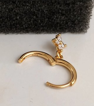 Pendientes Arito Plata Moissanitas.
