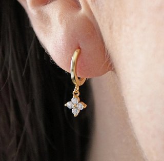 Pendientes Arito Plata Moissanitas.