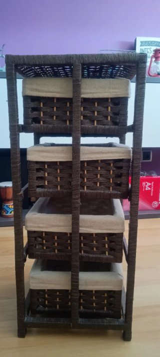 Cajonera de mimbre 4 cajones