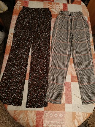 Pantalones de vestir negros y marrones