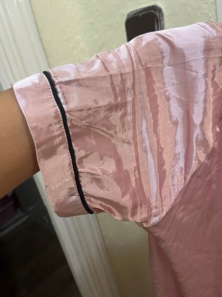 Camisa pijama satinada rosa