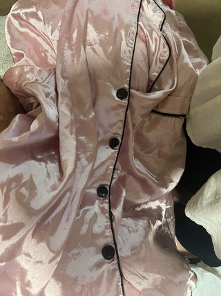 Camisa pijama satinada rosa