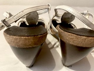 Marypaz - Sandalias blancas (cuña) piel talla 38