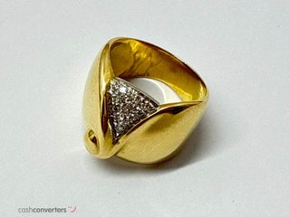 anillo oro 18k con piedra con diamante