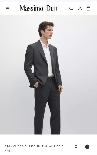 Americana Lana Fría Massimo Dutti Talla L