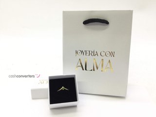 anillo oro 18k con piedra con circonita